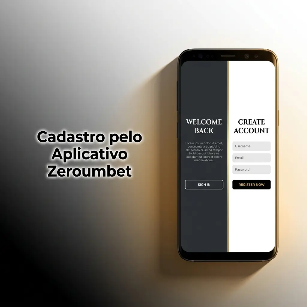 Tela do aplicativo Zeroumbet com formulário de cadastro para criar conta em menos de três minutos