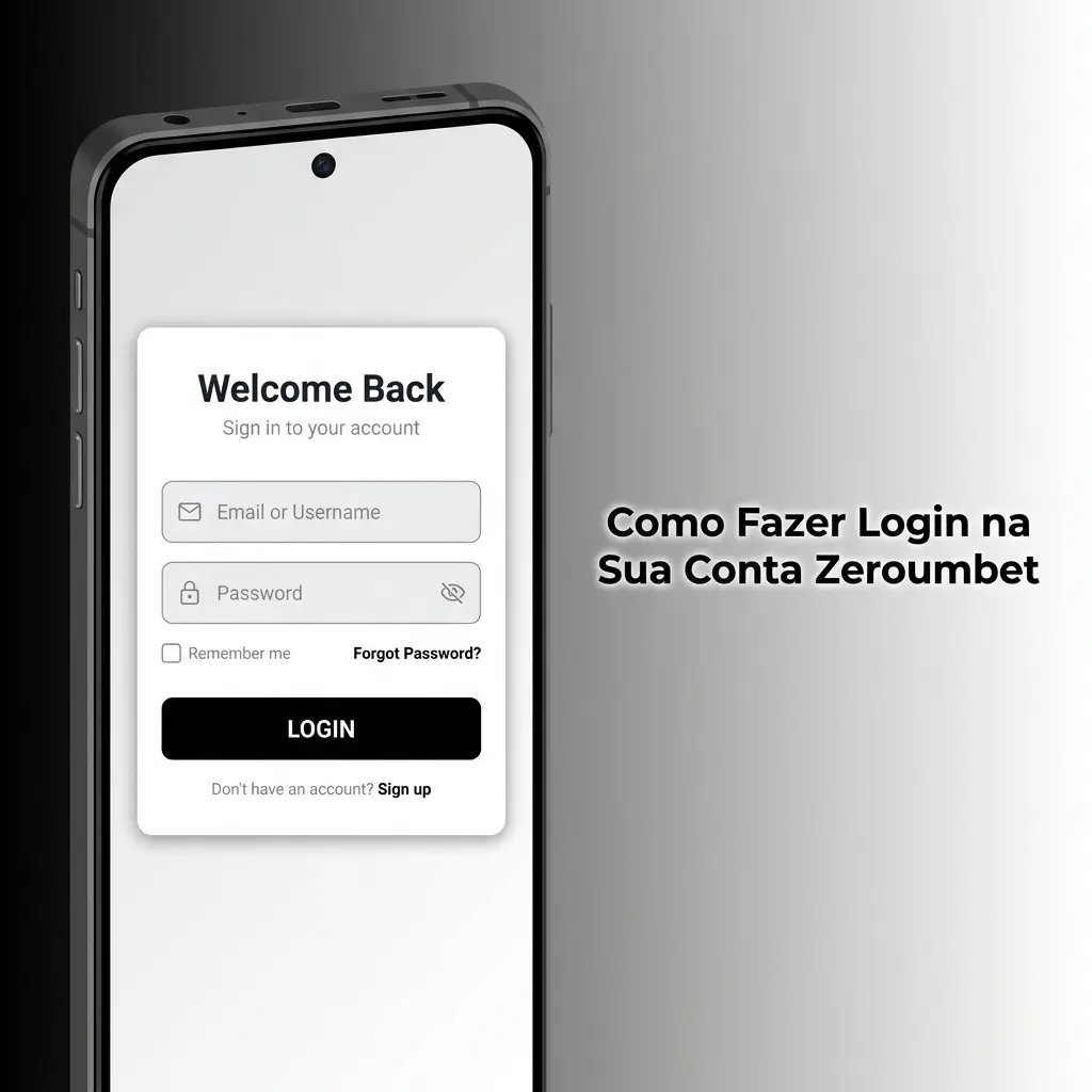 Tela de login da conta Zeroumbet com campos de e-mail, senha e verificação em duas etapas