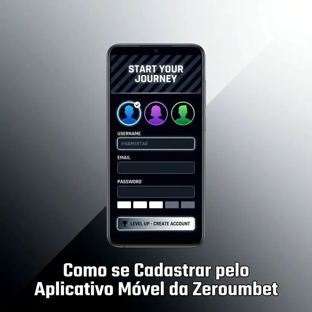 Guia de cadastro no aplicativo móvel Zeroumbet com etapas de download, instalação e registro pelo celular